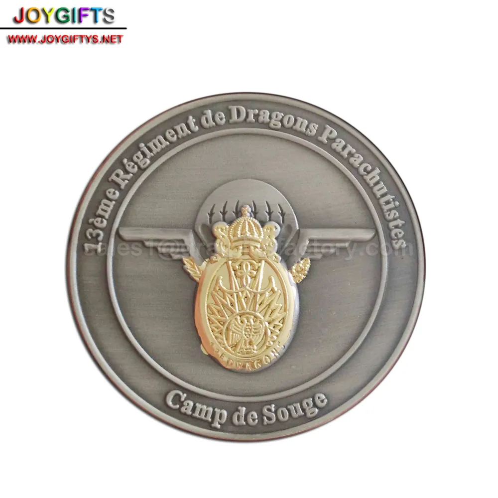 Antique Silver Challenge Coin — view 2