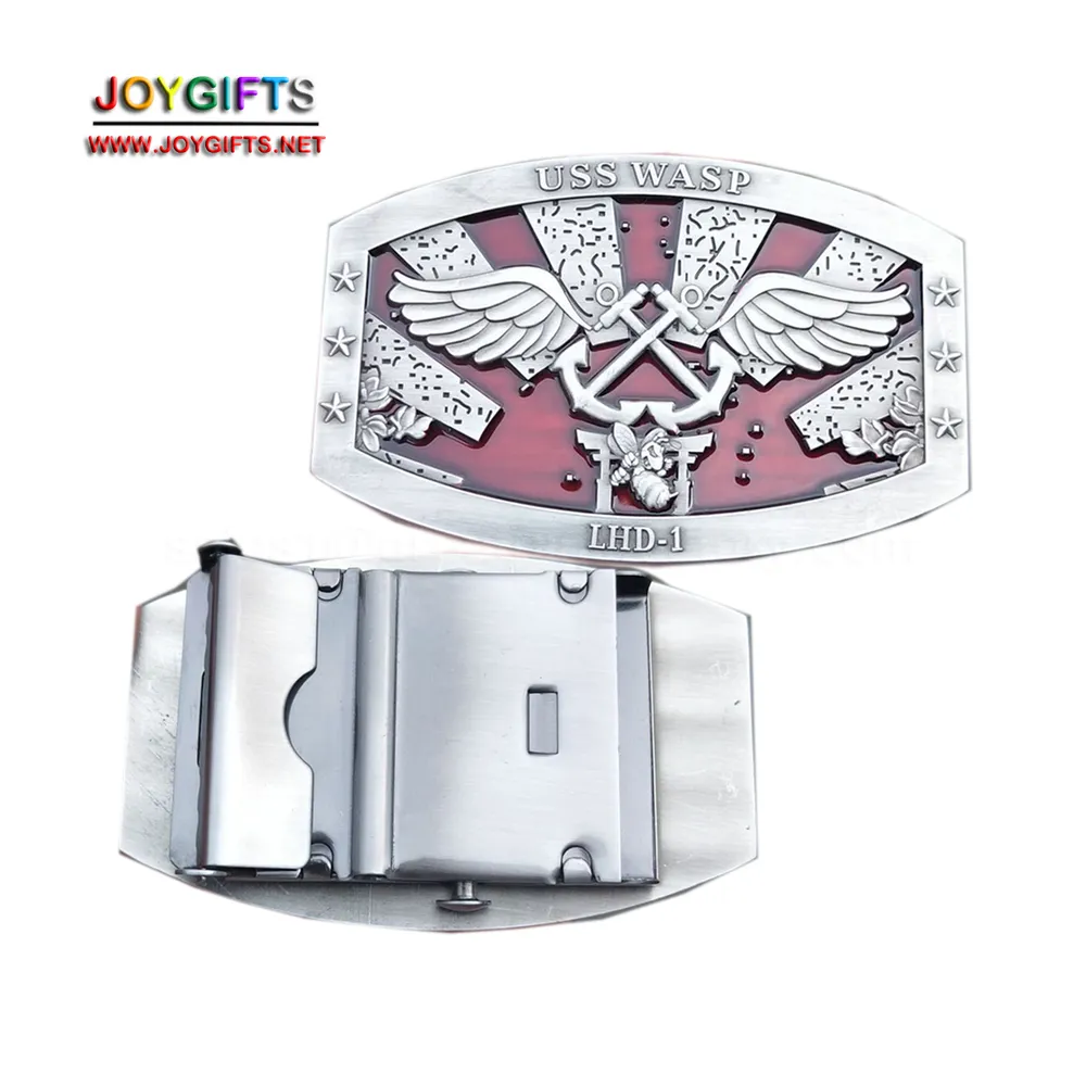 USS LHD-1 Web Belt Buckle — view 4